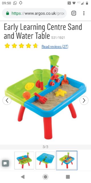 sand water table argos